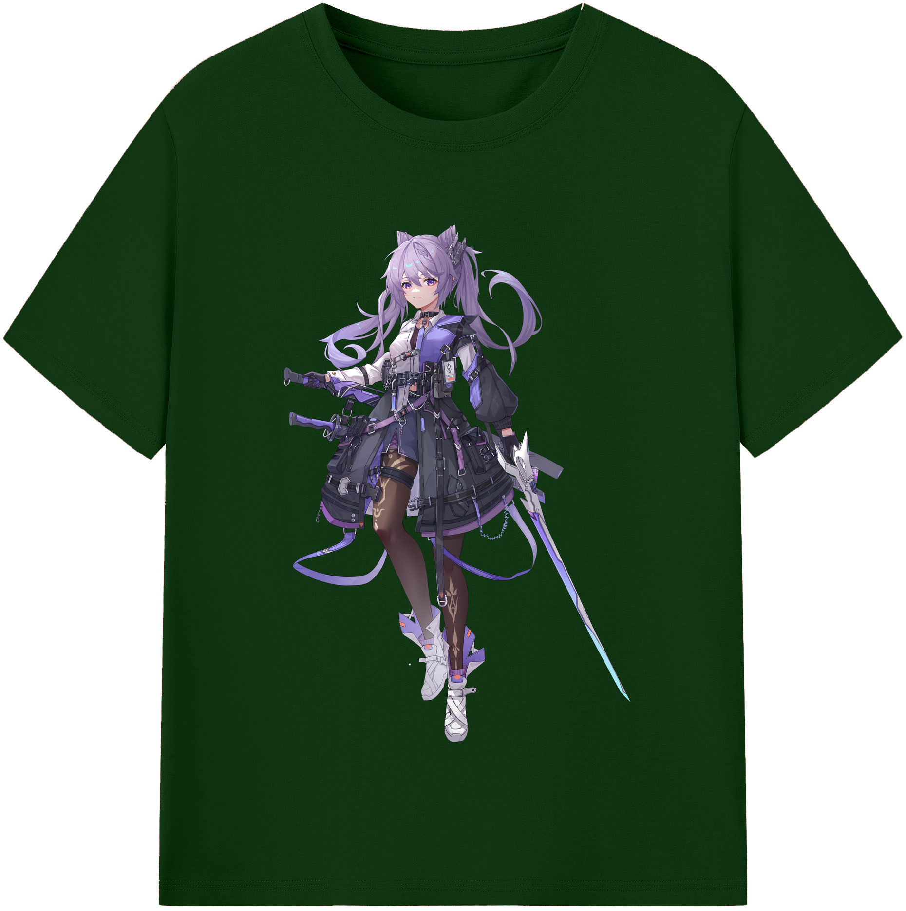 げんし神 刻晴 こくせい genshin Kokusei 綿100％半袖Tシャツ（フロントプリント）